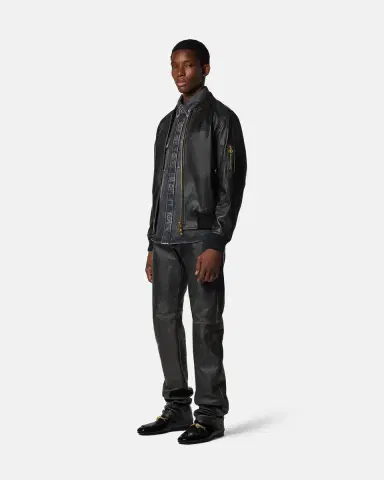 Versace Leather Bomber | Thumbnail 2 Versace Leather Bomber | Thumbnail 2