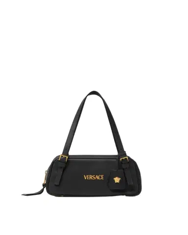 Versace Versace Tag Nappa Bowling Bag | Thumbnail 1 Versace Versace Tag Nappa Bowling Bag | Thumbnail 1