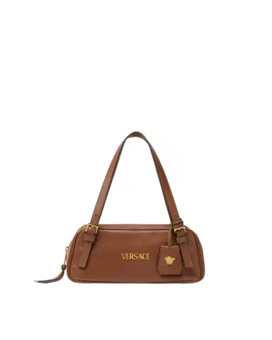 Versace Versace Tag Nappa Bowling Bag | Thumbnail 1 Versace Versace Tag Nappa Bowling Bag | Thumbnail 1