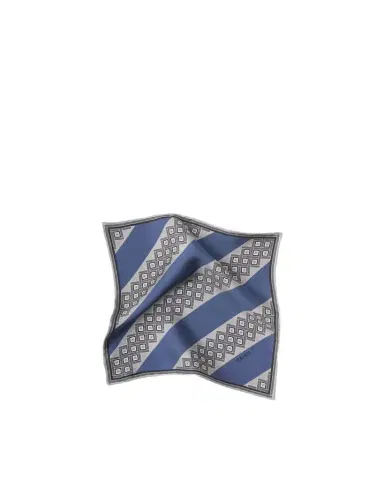 Versace Printed Silk Twill Pocket Square | Thumbnail 1 Versace Printed Silk Twill Pocket Square | Thumbnail 1