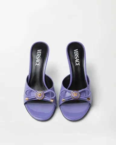 Versace Opera Bow Patent Mules 85 mm | Thumbnail 2 Versace Opera Bow Patent Mules 85 mm | Thumbnail 2
