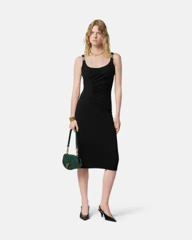 Versace Stretch Crêpe Jersey Midi Dress | Thumbnail 2 Versace Stretch Crêpe Jersey Midi Dress | Thumbnail 2