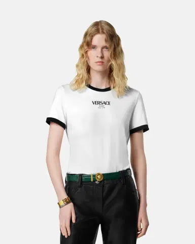 Versace Stretch Viscose-Jersey T-Shirt | Thumbnail 2 Versace Stretch Viscose-Jersey T-Shirt | Thumbnail 2
