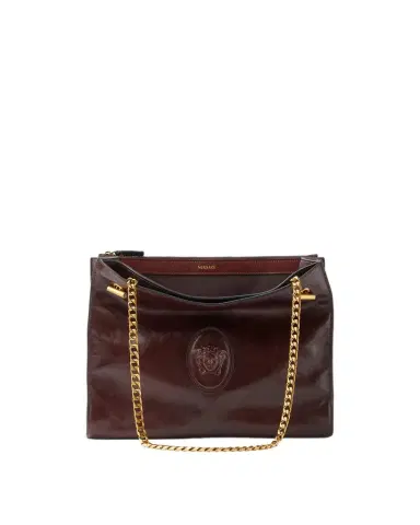 Versace Cabine Leather Shoulder Bag | Thumbnail 1 Versace Cabine Leather Shoulder Bag | Thumbnail 1