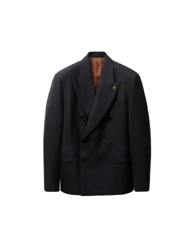 Versace Pinstripe Wool Boxy Blazer | Thumbnail 1 Versace Pinstripe Wool Boxy Blazer | Thumbnail 1