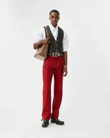 Versace Leather Pants | Thumbnail 2 Versace Leather Pants | Thumbnail 2