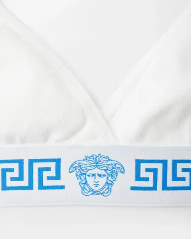 Versace Ribbed Cotton-Jersey Bralette | Thumbnail 2 Versace Ribbed Cotton-Jersey Bralette | Thumbnail 2