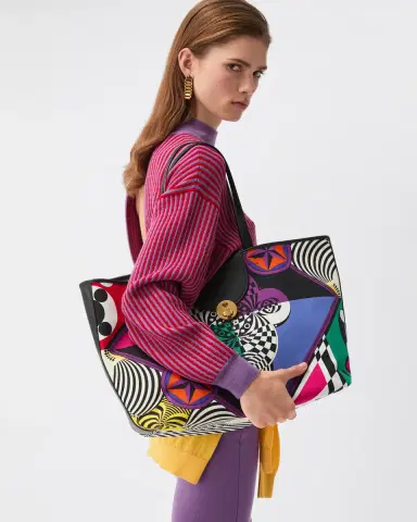 Versace Vivian Printed Large Canvas Tote | Thumbnail 2 Versace Vivian Printed Large Canvas Tote | Thumbnail 2