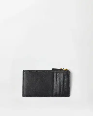 Versace Emblème Leather Zip Card Holder | Thumbnail 2 Versace Emblème Leather Zip Card Holder | Thumbnail 2