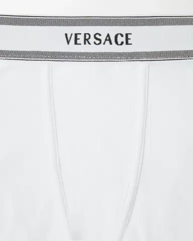Versace Ribbed Cotton-Jersey Trunks | Thumbnail 2 Versace Ribbed Cotton-Jersey Trunks | Thumbnail 2