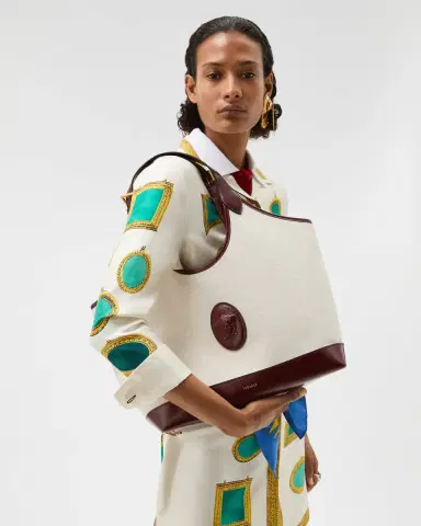 Versace Rivière Large Canvas Tote | Thumbnail 2 Versace Rivière Large Canvas Tote | Thumbnail 2