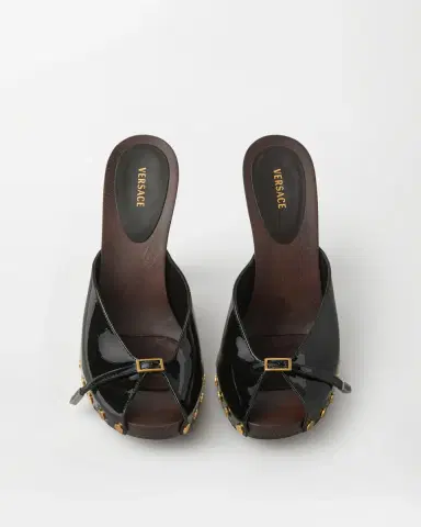 Versace Sassi Patent Clogs 105 mm | Thumbnail 2 Versace Sassi Patent Clogs 105 mm | Thumbnail 2