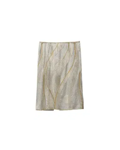 Versace Embroidered Crêpe de Chine Midi Skirt | Thumbnail 1 Versace Embroidered Crêpe de Chine Midi Skirt | Thumbnail 1