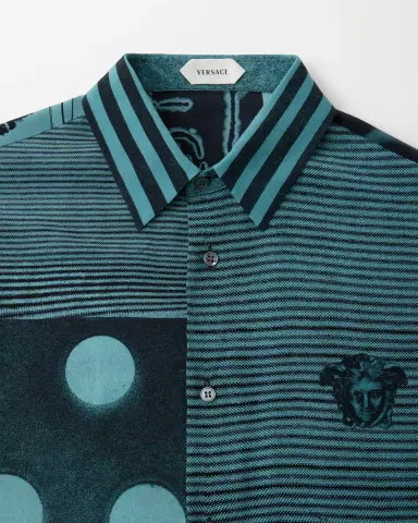 Versace Printed Silk Crêpe De Chine Regular Shirt | Thumbnail 2 Versace Printed Silk Crêpe De Chine Regular Shirt | Thumbnail 2
