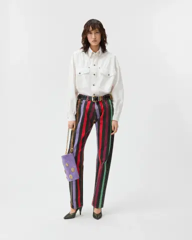 Versace Striped Straight Jeans | Thumbnail 2 Versace Striped Straight Jeans | Thumbnail 2
