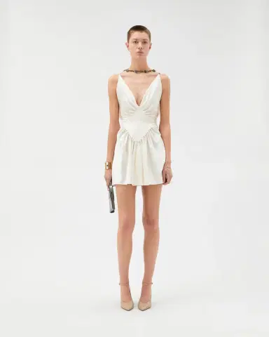Versace Silk-Satin Mini Dress | Thumbnail 2 Versace Silk-Satin Mini Dress | Thumbnail 2