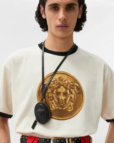 Versace Lou Nappa Coin Purse | Thumbnail 2 Versace Lou Nappa Coin Purse | Thumbnail 2