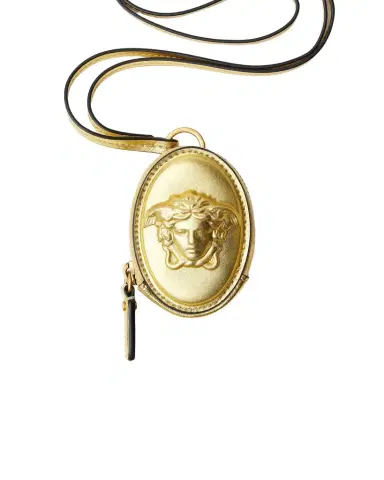 Versace Lou Metallic Nappa Coin Purse | Thumbnail 1 Versace Lou Metallic Nappa Coin Purse | Thumbnail 1