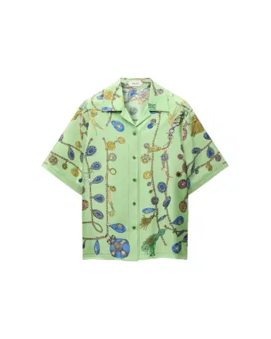 Versace Printed Silk Twill Shirt | Thumbnail 1 Versace Printed Silk Twill Shirt | Thumbnail 1