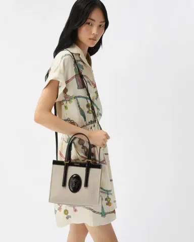 Versace Rivière Mini Canvas Tote | Thumbnail 2 Versace Rivière Mini Canvas Tote | Thumbnail 2