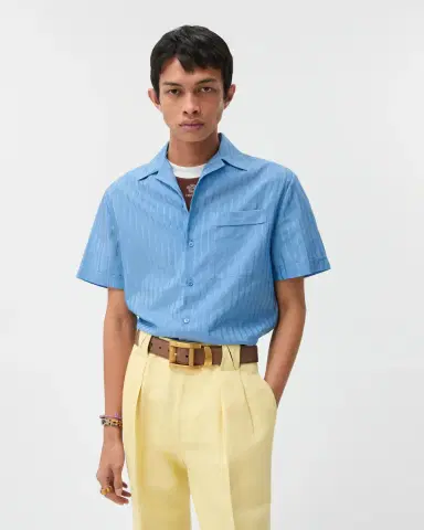 Versace Jacquard Cotton-Silk Regular Shirt | Thumbnail 2 Versace Jacquard Cotton-Silk Regular Shirt | Thumbnail 2