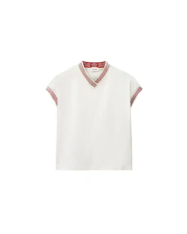 Versace Jacquard Stretch Cotton-Jersey T-Shirt | Thumbnail 1 Versace Jacquard Stretch Cotton-Jersey T-Shirt | Thumbnail 1