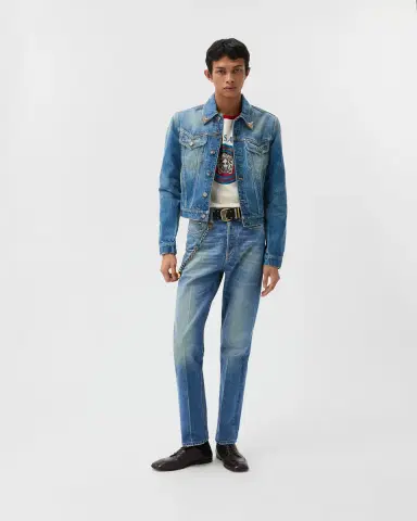 Versace Distressed Straight Jeans | Thumbnail 2 Versace Distressed Straight Jeans | Thumbnail 2