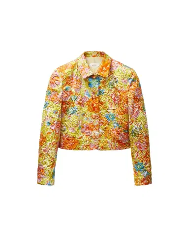 Versace Printed Silk Duchesse Jacket | Thumbnail 1 Versace Printed Silk Duchesse Jacket | Thumbnail 1