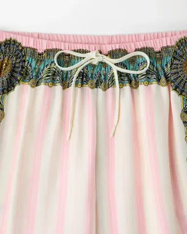 Versace Printed Silk Twill Pajama-Style Pants | Thumbnail 2 Versace Printed Silk Twill Pajama-Style Pants | Thumbnail 2