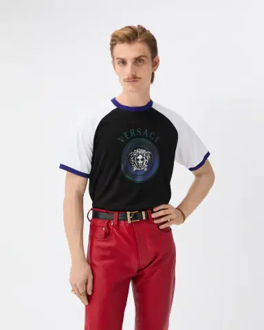 Versace Printed Cotton-Jersey Regular T-Shirt | Thumbnail 2 Versace Printed Cotton-Jersey Regular T-Shirt | Thumbnail 2