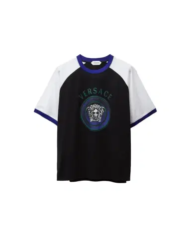 Versace Printed Cotton-Jersey Regular T-Shirt | Thumbnail 1 Versace Printed Cotton-Jersey Regular T-Shirt | Thumbnail 1