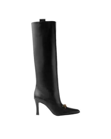Versace Marisa Leather Boots 90 mm | Thumbnail 1 Versace Marisa Leather Boots 90 mm | Thumbnail 1