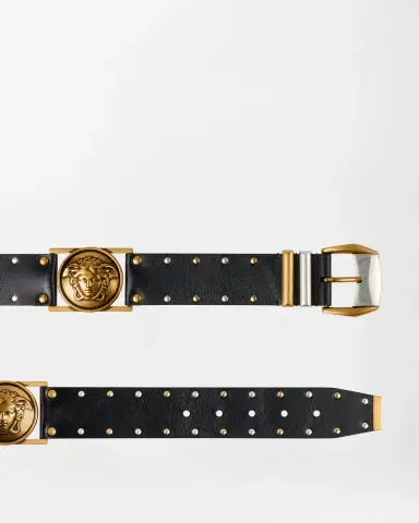 Versace Studded Leather Belt 4 cm | Thumbnail 2 Versace Studded Leather Belt 4 cm | Thumbnail 2