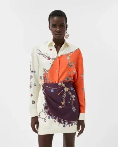 Versace Printed Silk Twill Shirt | Thumbnail 2 Versace Printed Silk Twill Shirt | Thumbnail 2