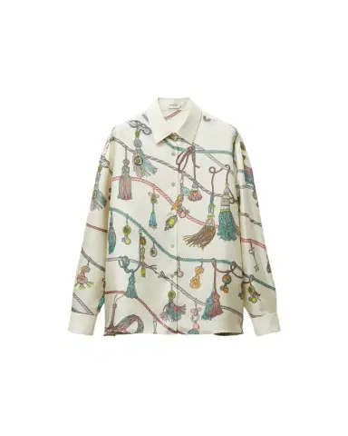 Versace Printed Silk Twill Shirt | Thumbnail 1 Versace Printed Silk Twill Shirt | Thumbnail 1