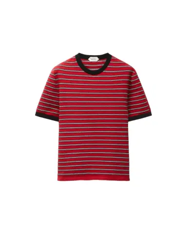 Versace Jacquard Cotton-Blend Knit T-Shirt | Thumbnail 1 Versace Jacquard Cotton-Blend Knit T-Shirt | Thumbnail 1