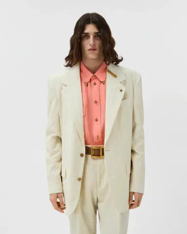 Versace Wool Creased Blazer | Thumbnail 2 Versace Wool Creased Blazer | Thumbnail 2