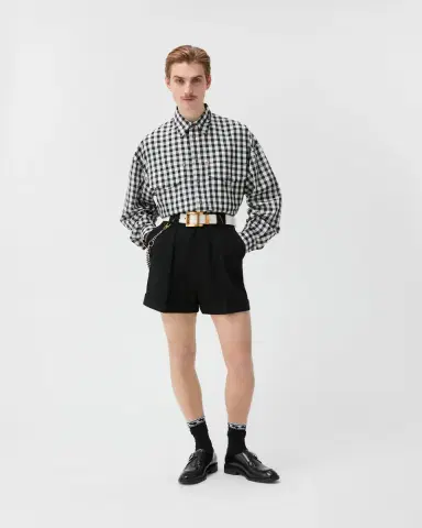 Versace Stretch Wool Shorts | Thumbnail 2 Versace Stretch Wool Shorts | Thumbnail 2