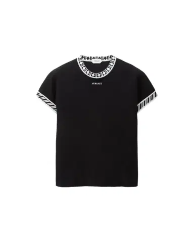 Versace Cotton Knit T-Shirt | Thumbnail 1 Versace Cotton Knit T-Shirt | Thumbnail 1