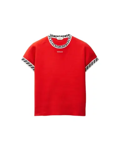 Versace Cotton Knit T-Shirt | Thumbnail 1 Versace Cotton Knit T-Shirt | Thumbnail 1