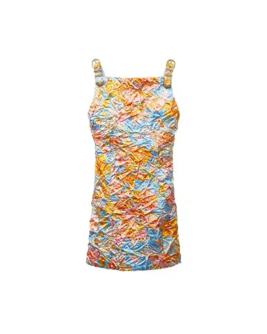 Versace Printed Silk Duchesse Mini Dress | Thumbnail 1 Versace Printed Silk Duchesse Mini Dress | Thumbnail 1