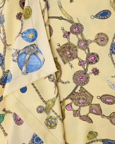 Versace Printed Silk Twill Midi Skirt | Thumbnail 2 Versace Printed Silk Twill Midi Skirt | Thumbnail 2