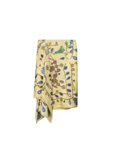 Versace Printed Silk Twill Midi Skirt | Thumbnail 1 Versace Printed Silk Twill Midi Skirt | Thumbnail 1