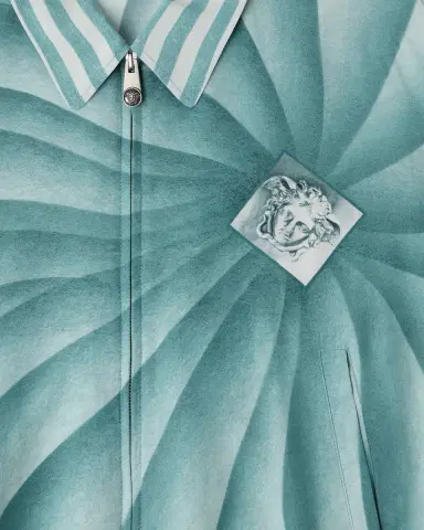 Versace Printed Silk-Poplin Blouson | Thumbnail 2 Versace Printed Silk-Poplin Blouson | Thumbnail 2