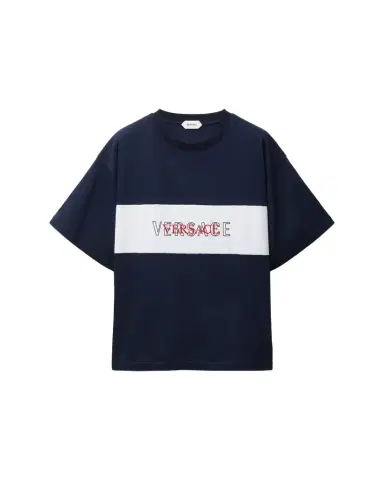 Versace Intarsia Cotton-Jersey Regular T-shirt | Thumbnail 1 Versace Intarsia Cotton-Jersey Regular T-shirt | Thumbnail 1