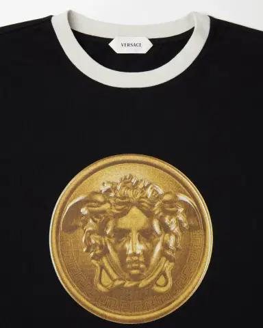 Versace Printed Cotton-Jersey Regular T-Shirt | Thumbnail 2 Versace Printed Cotton-Jersey Regular T-Shirt | Thumbnail 2
