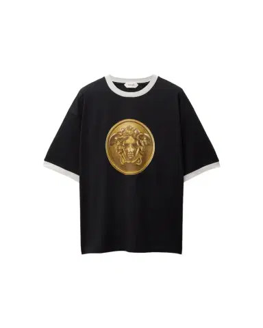 Versace Printed Cotton-Jersey Regular T-Shirt | Thumbnail 1 Versace Printed Cotton-Jersey Regular T-Shirt | Thumbnail 1
