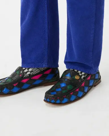 Versace Guanto Leather Patchwork Loafers | Thumbnail 2 Versace Guanto Leather Patchwork Loafers | Thumbnail 2
