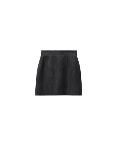 Versace Pinstripe Wool Twill Mini Skirt | Thumbnail 1 Versace Pinstripe Wool Twill Mini Skirt | Thumbnail 1