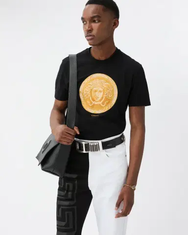 Versace Printed Cotton-Jersey Slim T-Shirt | Thumbnail 2 Versace Printed Cotton-Jersey Slim T-Shirt | Thumbnail 2